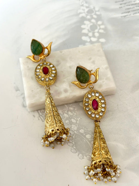 Long jhumki earrings