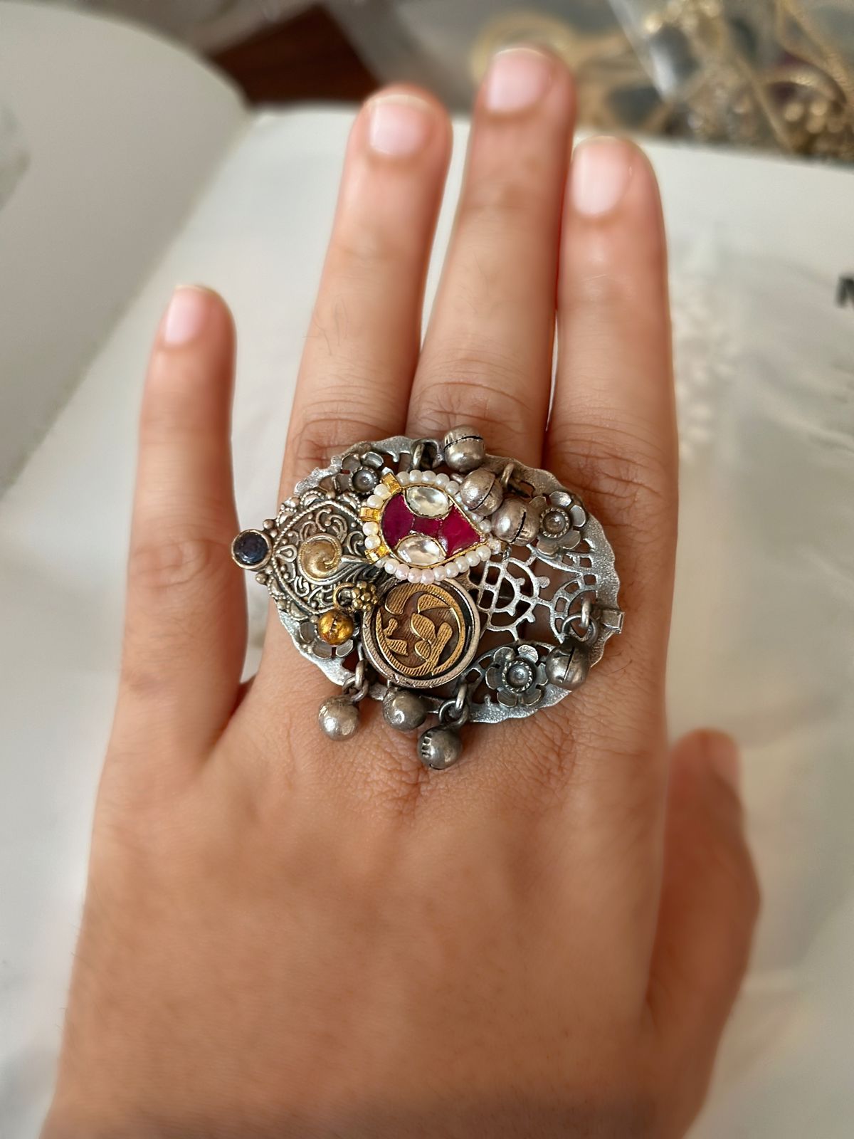 Antique ghungroo ring