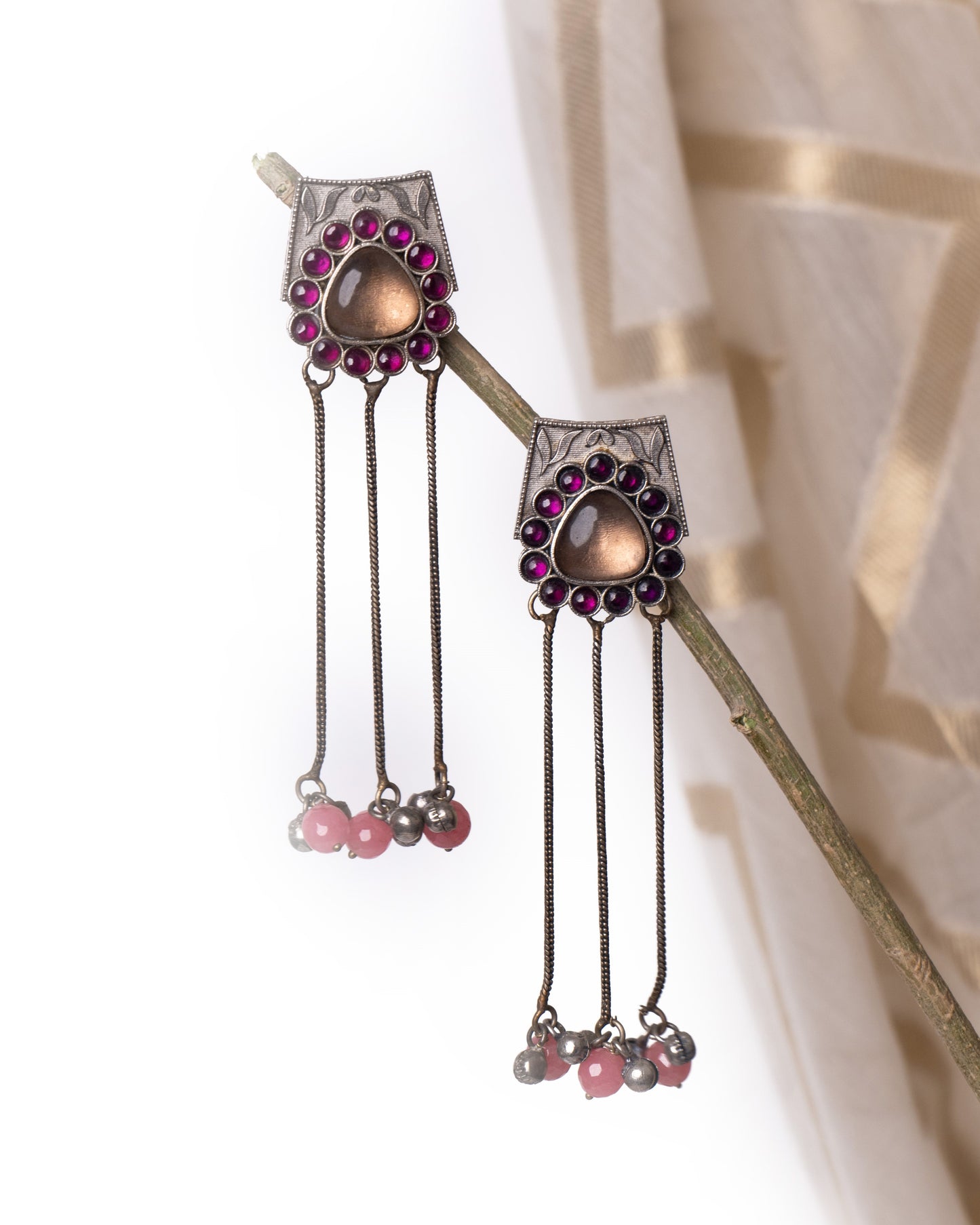 Rare Semi-Precious stones earrings