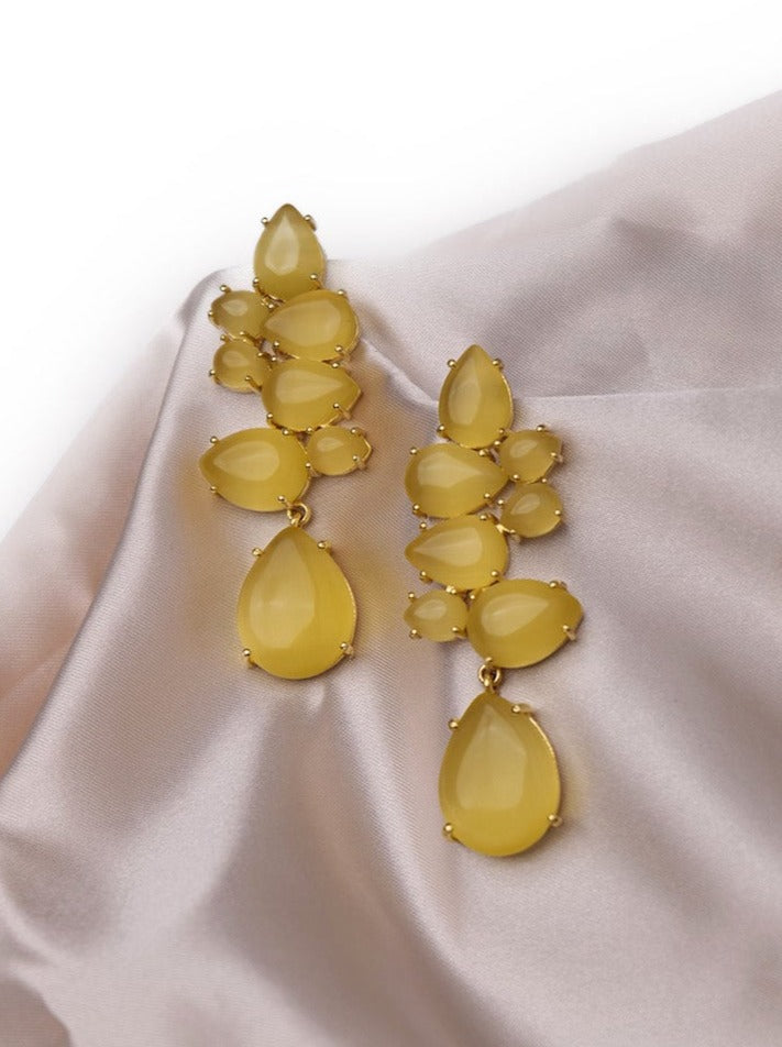 Yellow drop Earrings